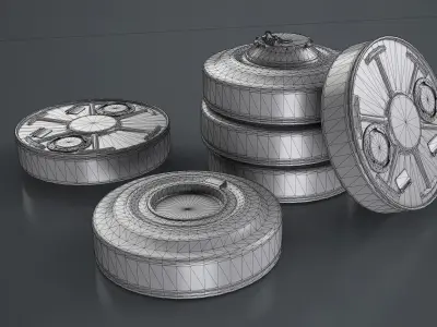 TM-62M Anti-Tank Mine Low-poly 3D model