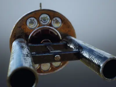 Gun Lowpoly PBR sci-fi weapon Low-poly 3D model