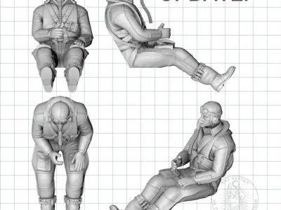 Pilot Me-109 3D print model