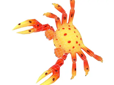 Johnson Fresh Crab Animated  Low-poly 3D model