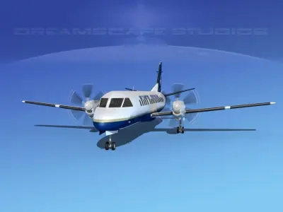 SAAB 2000 Air Charter Intl 3D model