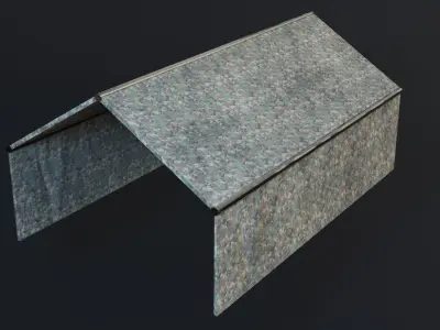 Military Tent - Game Ready - Low Poly PBR 3D Model Low-poly 3D model