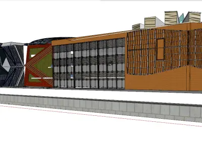 Conceptual Shopping Centre design 3D model