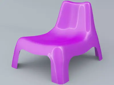 Vago ChairPlastic material  Colors Low Poly AR VR  Low-poly 3D model