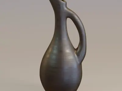 Wooden pitcher 3D model