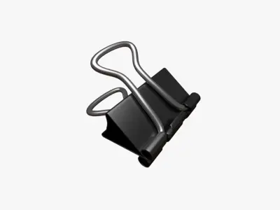 Binder clip 3D model