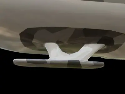 Sci-Fi Military Spaceship - Rebel G4 3D print model