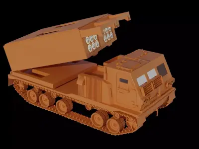M270 Multiple Launch Rocket System 3D model
