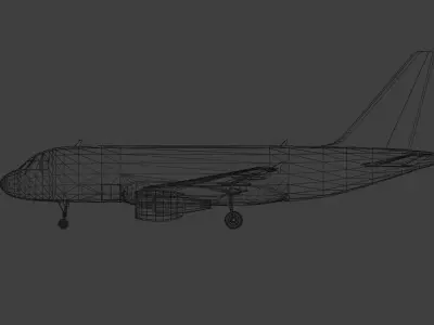 Airbus A318 Air france livery Low-poly 3D model