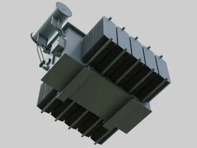 Electrical Transformer 2A Low-poly 3D model
