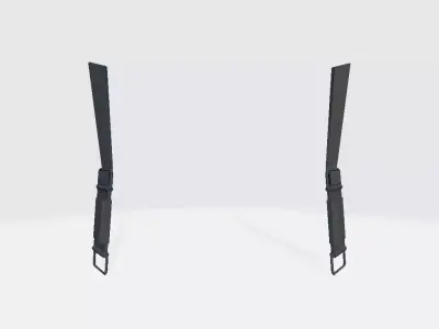 Suspenders pair of scissors Low-poly 3D model