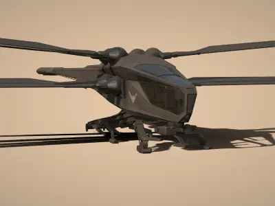 Ornithopter Dune Low-poly 3D model