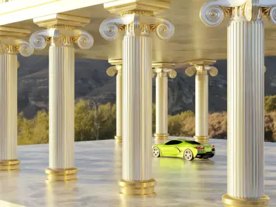 Ancient temple 3D model 3D model