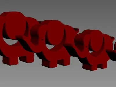 Elephant ornament Free 3D print model