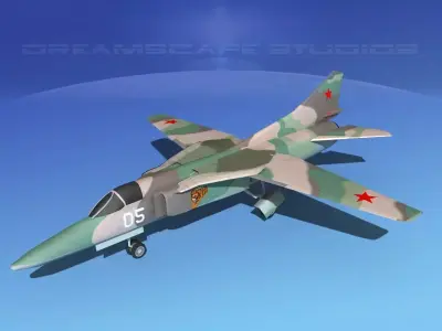 Mig-27 Flogger LP USSR 2 Low-poly 3D model