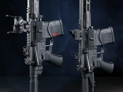 Springfield Armory Saint edge PDW Saint edge EVAC ar15 pistols Low-poly 3D model