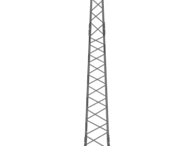 Voltage overhead power line tower 952 D average 900 mm Free 3D model