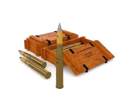 Soviet 85mm and German 88mm Ammo Pack 3D model