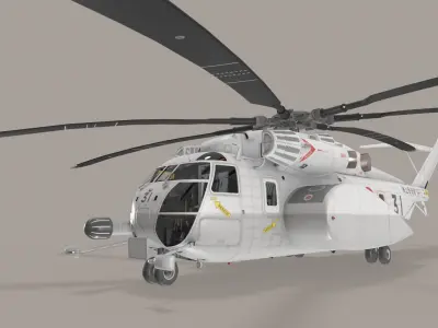 MH-53E Sea Dragon JMSDF Low-poly 3D model