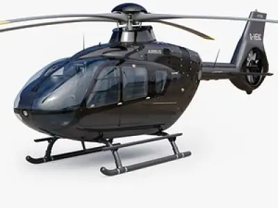 Airbus Helicopter H135 - Eurocopter EC135 Black with cockpit and interior