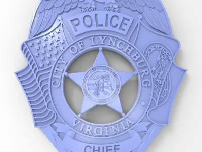 police badge 3D print model