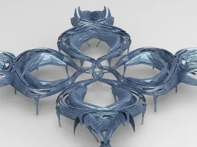 Sci fi Leisure Dome facility 4 Low-poly 3D model