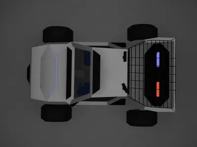 Police car - Pickup car - electric vehicle Free 3D model