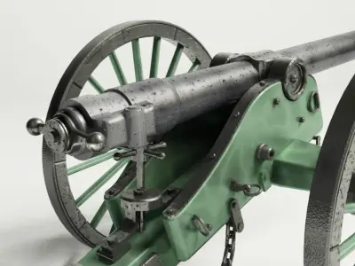Civil War Cannon Free 3D model