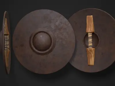 Round Shield03 Low-poly 3D model