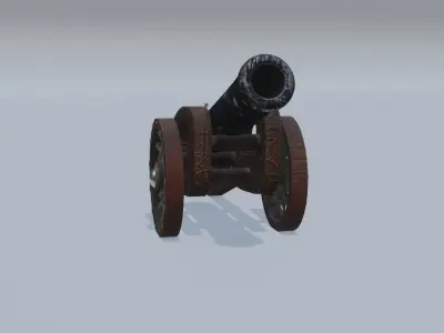 Cannon old Free low-poly 3D model