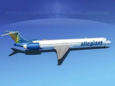 McDonnell Douglas MD80 Allegiant 3D model