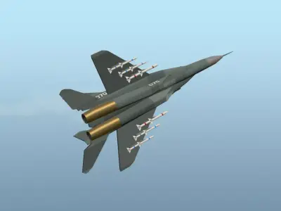 MiG-29 Fulcrum 3D Model Low-poly 3D model