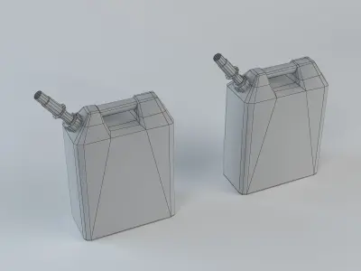 Lowpoly Gasoline Tank Low-poly 3D model