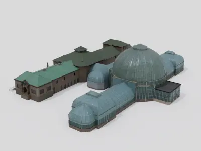 Belle Isle Aquarium modern building 3D model