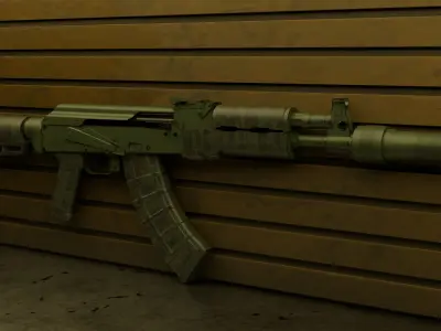Customizable AK Low-poly 3D model