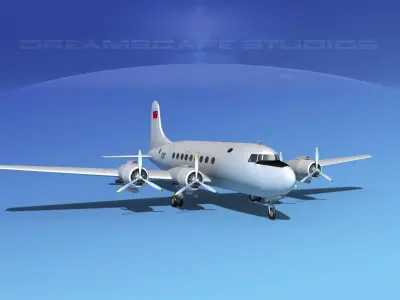 Douglas DC-4 Civil Air Transport China 2 3D model