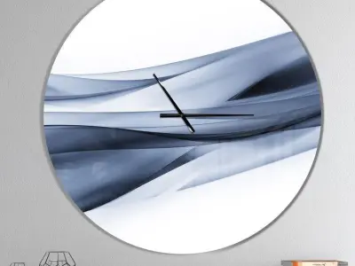 Oversized Glittering Light Wall Clock Free 3D model