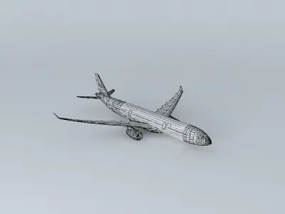 Asiana Airlines Airbus A330 300 3D model