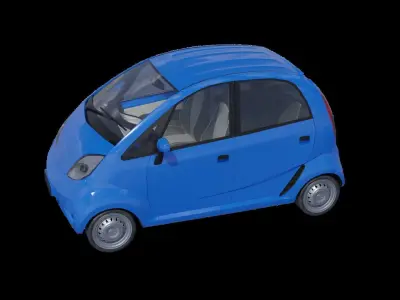 Car model Tata Nano 2008 Free low-poly 3D model