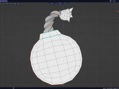 Low Poly - Stylized Game Items - Bomb Low-poly 3D model