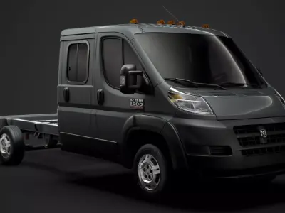 Ram Promaster Chassis Truck Crew Cab 4035 WB 2019 3D model