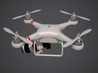 Quadcopter Animated 3D model