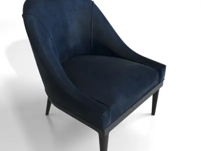 BELLA CHAIR Mitchell Gold Bob Williams Velvet fabric Chair Free 3D model