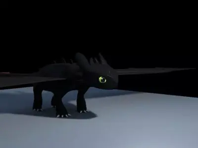 Toothless Dragon Anime 3D model