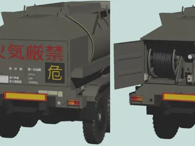 JGSDF Type73  Aviation fuel tank cars 3D model