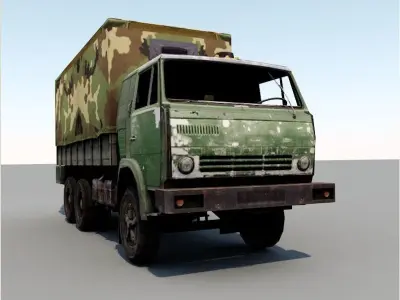 truck low poly for game Low-poly 3D model