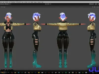 June VRChat vTuber and Unity NPC Low-poly 3D model