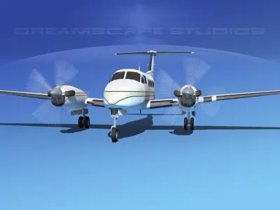 Beechcraft B200 GT King Air V14 3D model