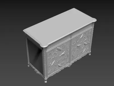 Sideboard Cabinet 3D Model for CNC 3D model