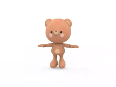 Character001 Bear Animal Low-poly 3D model